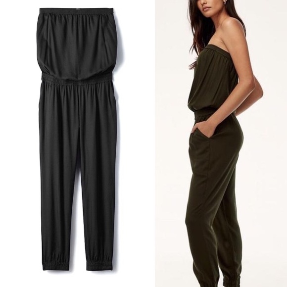 Aritzia Pants - ARITZIA Talula Black Strapless Jumpsuit Romper XS